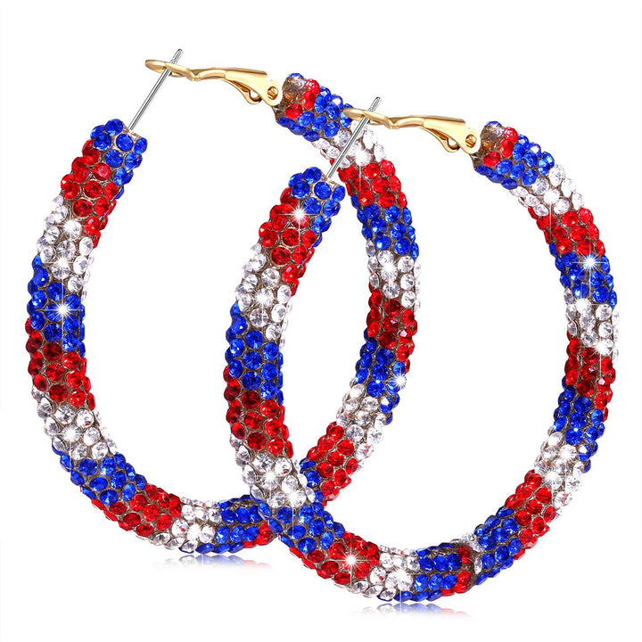 Women's nan Statement Hoops with Pavé Crystals and Lightweight Hollow Body Design Bowlift