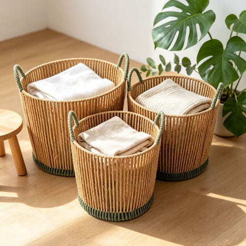 Modern Woven Storage Basket Bowlift