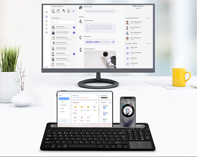 Wireless Bluetooth Keyboard Bowlift