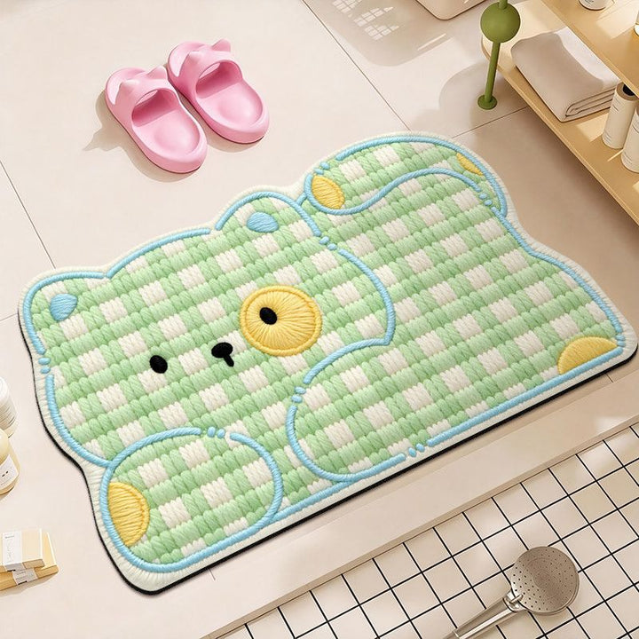 Cute Plush Bear Bath Mat Bowlift