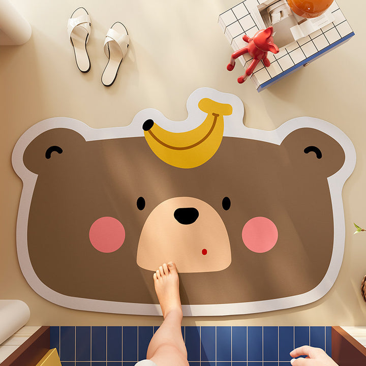 Fun Elephant-Themed Bath Mat Bowlift