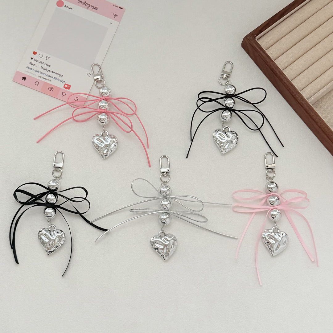 Heart-Embellished Keychain Bowlift