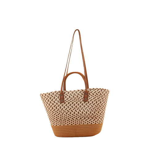 Elegant and Spacious Beach Bag with Woven Design Bowlift