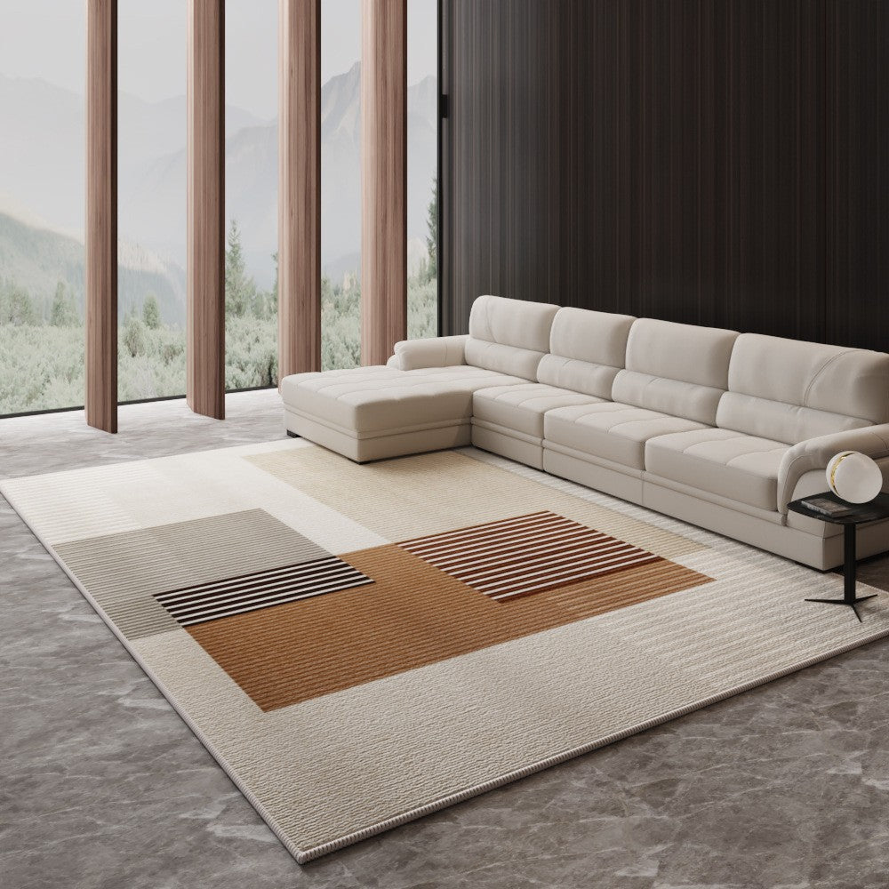 Contemporary Geometric Design Bowlift Rug