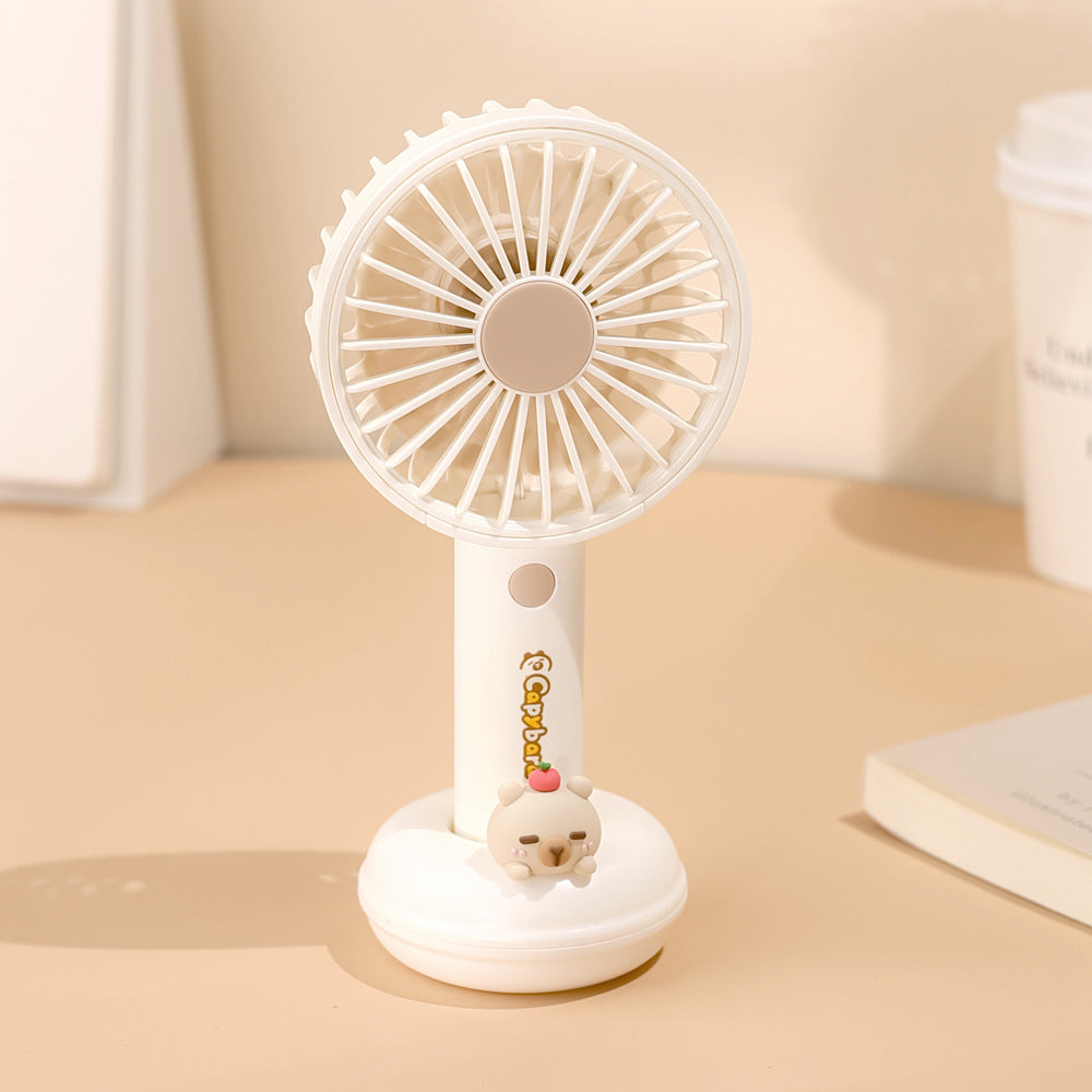 Creative Cartoon-Themed Rechargeable Handheld Fan Bowlift