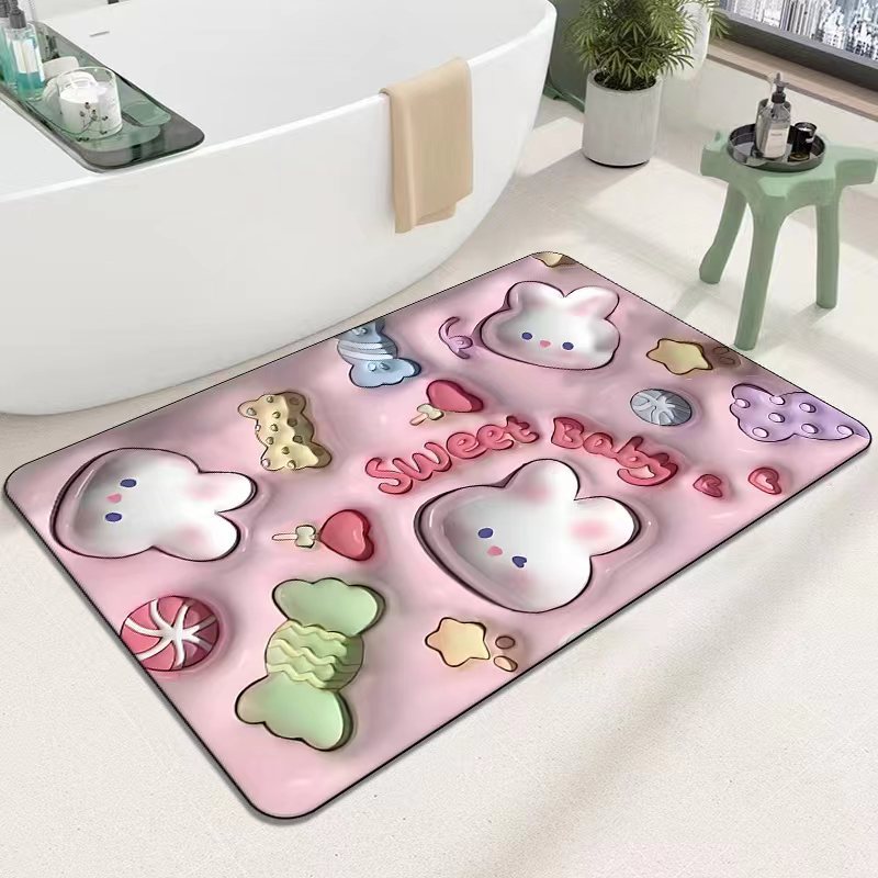 Cute Cartoon Cat Shape Bath Mat Bowlift