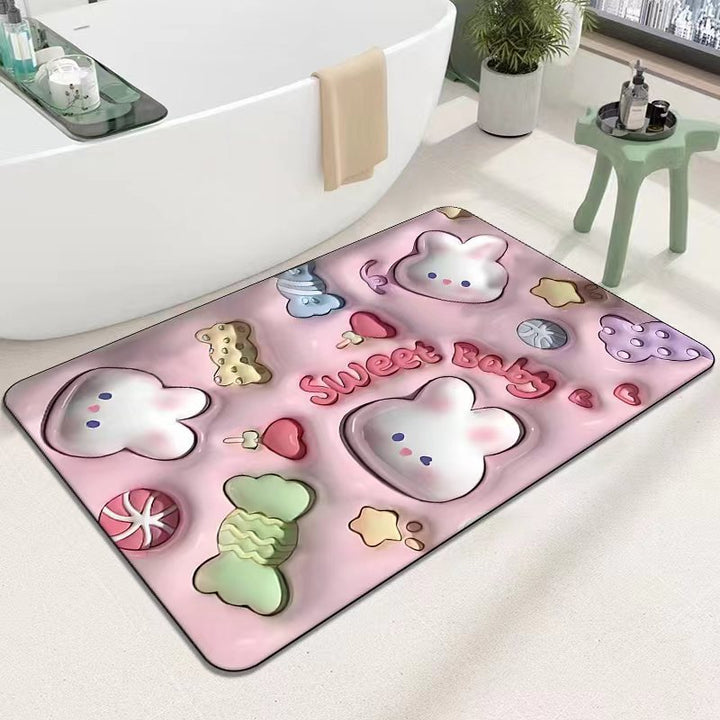Cute Cartoon Cat Shape Bath Mat Bowlift