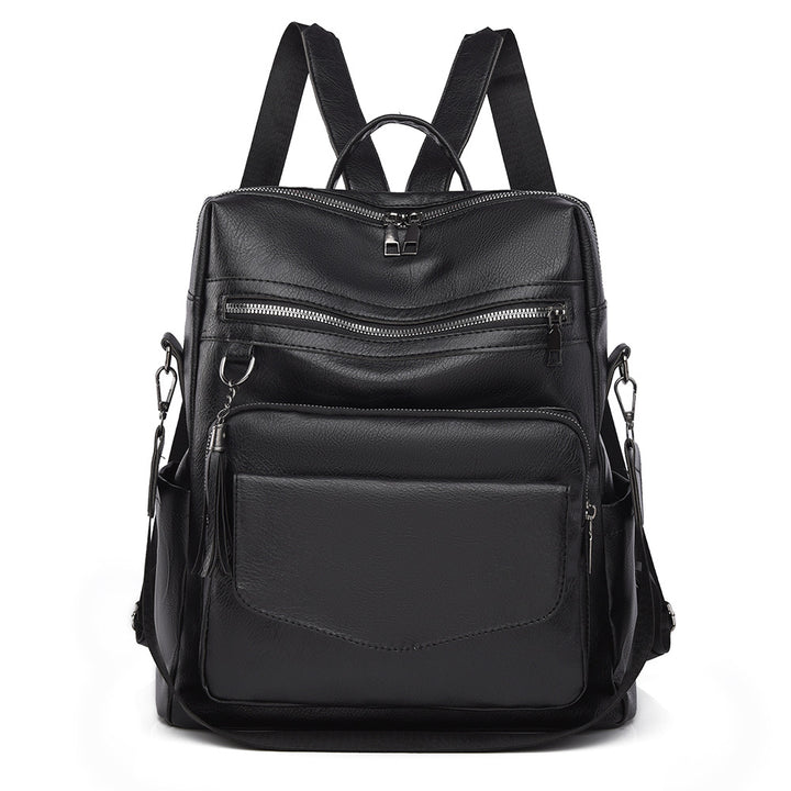 Vintage-Inspired Leather Backpack Bowlift