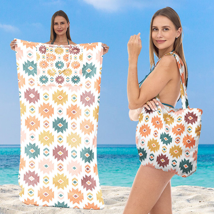 Beach towel with creative sea turtle pattern Bowlift