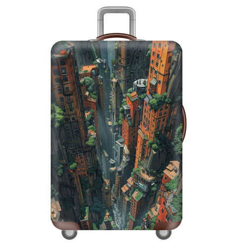 Unisex Hard-shell Suitcase with Impressive Futuristic City Design Bowlift