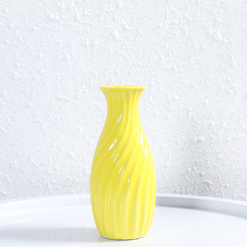Decorative Spiral Ceramic Flower Vase Bowlift