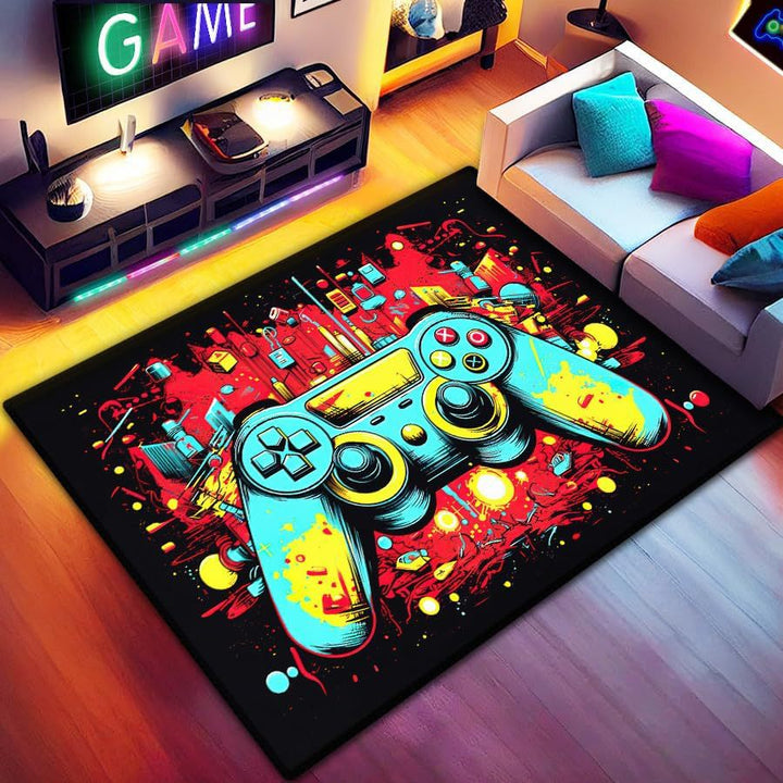 Gaming Controller-Themed Area Rug Bowlift