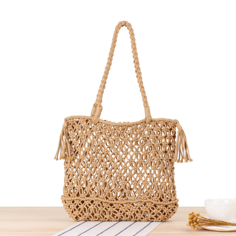 Elegant Handcrafted Macramé Diaper Bag Bowlift