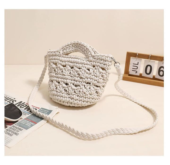Handcrafted macrame shoulder bag with unique design Bowlift