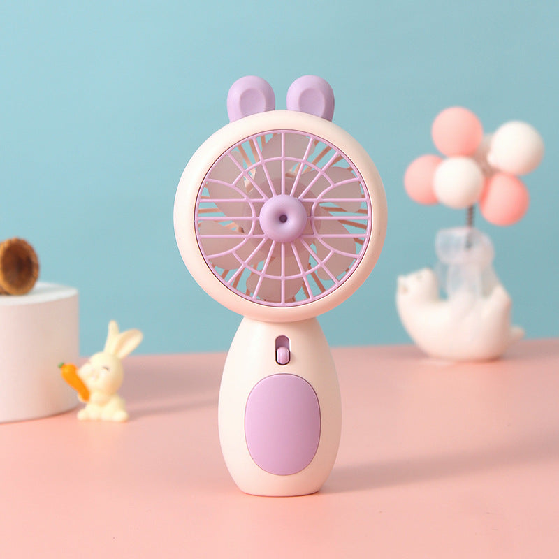 Women Portable Animal Pattern Hand Fan Bowlift