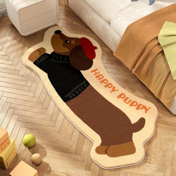 Playful Dog-Shaped Area Rug