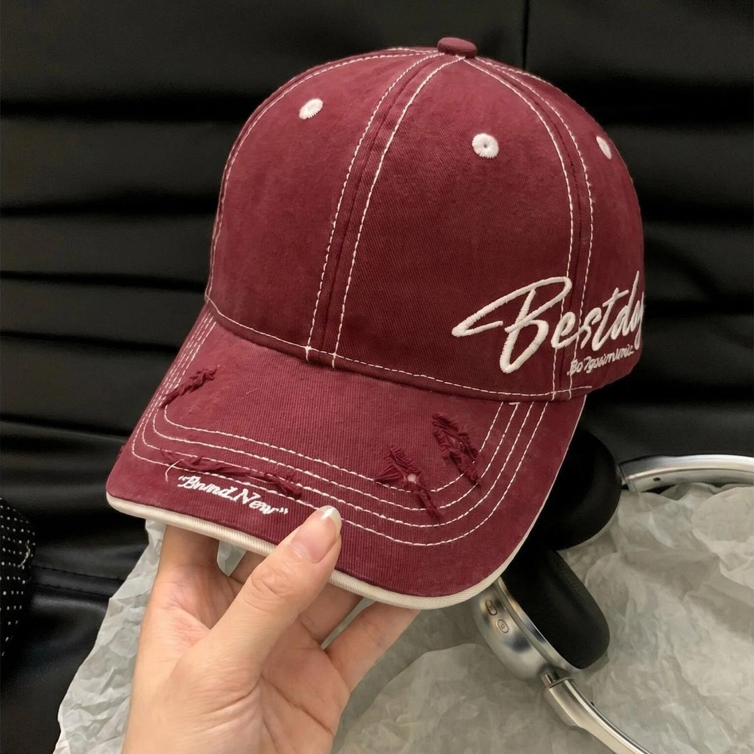 Men's Distressed Casual Cotton Baseball Cap Bowlift