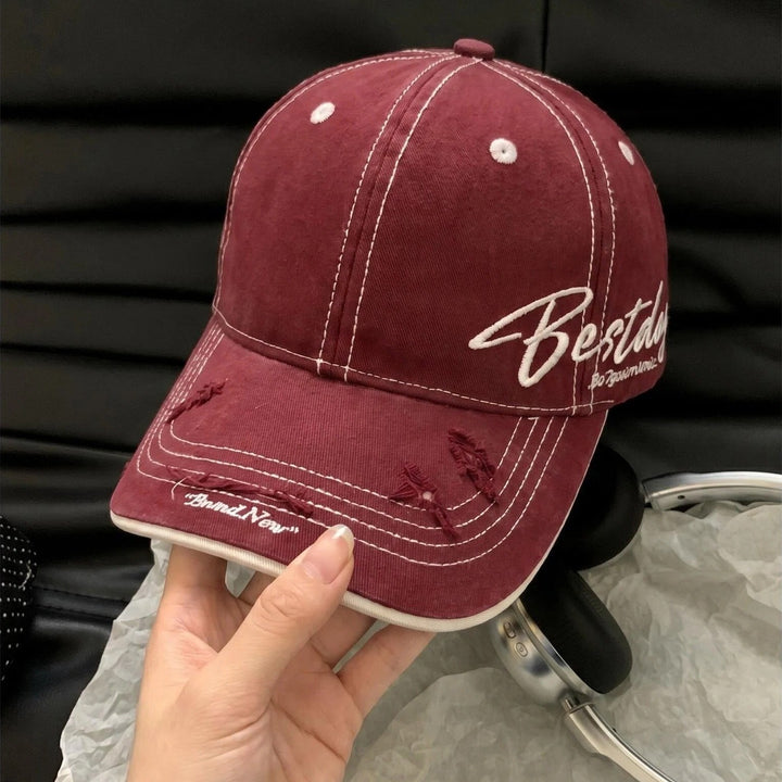 Men's Distressed Casual Cotton Baseball Cap Bowlift