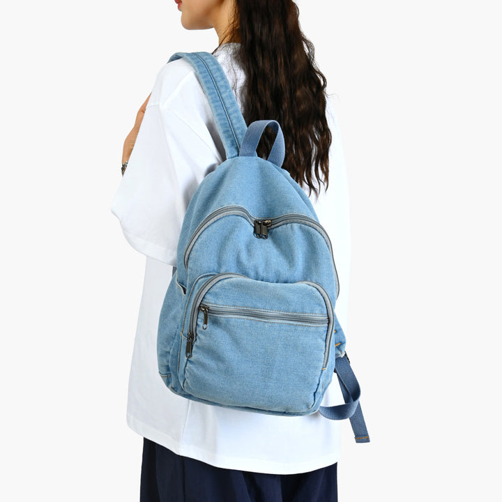 Casual Denim Backpack Bowlift