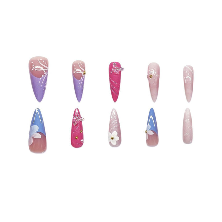 Floral Artistic Nail Extensions Bowlift