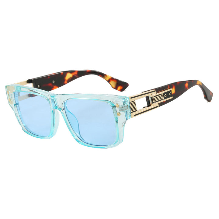 Women’s trendy square sunglasses with elegant gold decorative structure Bowlift