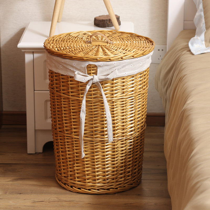 Decorative Woven Laundry Hamper Bowlift