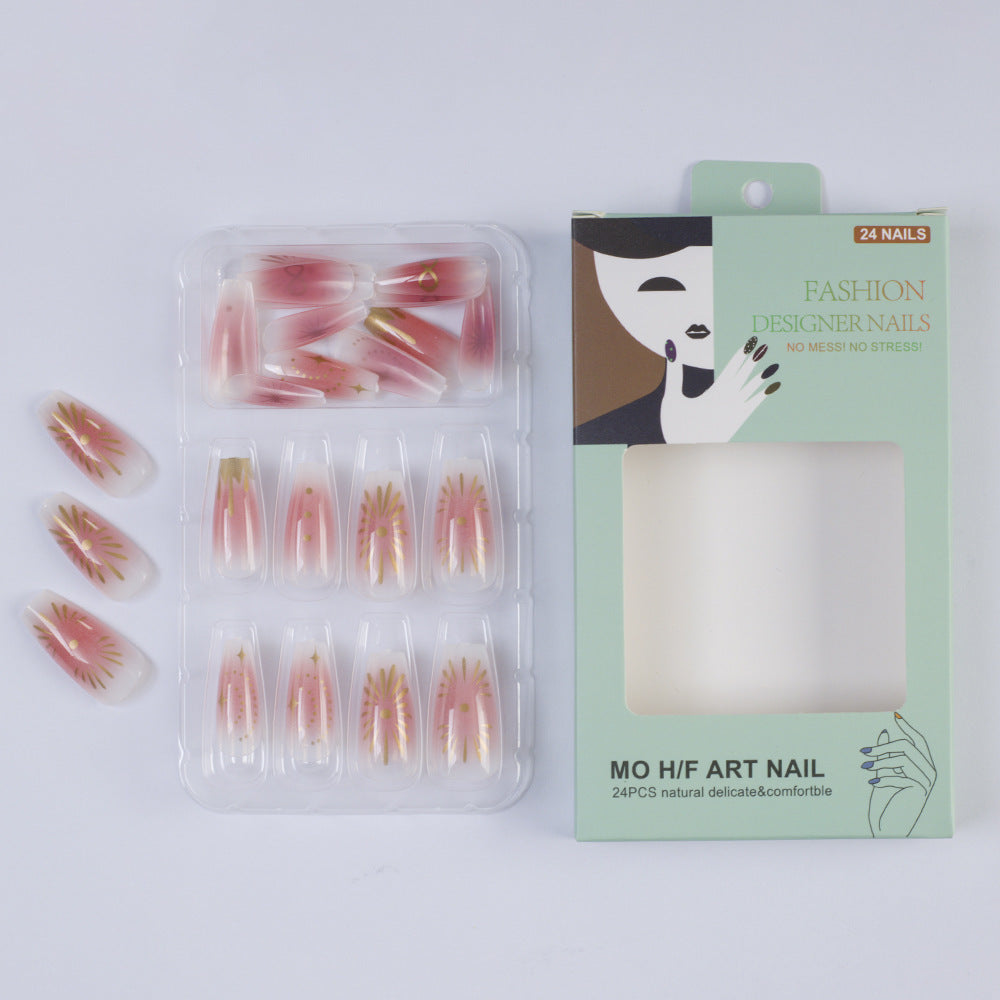 Artificial nails with intricate flower design Bowlift