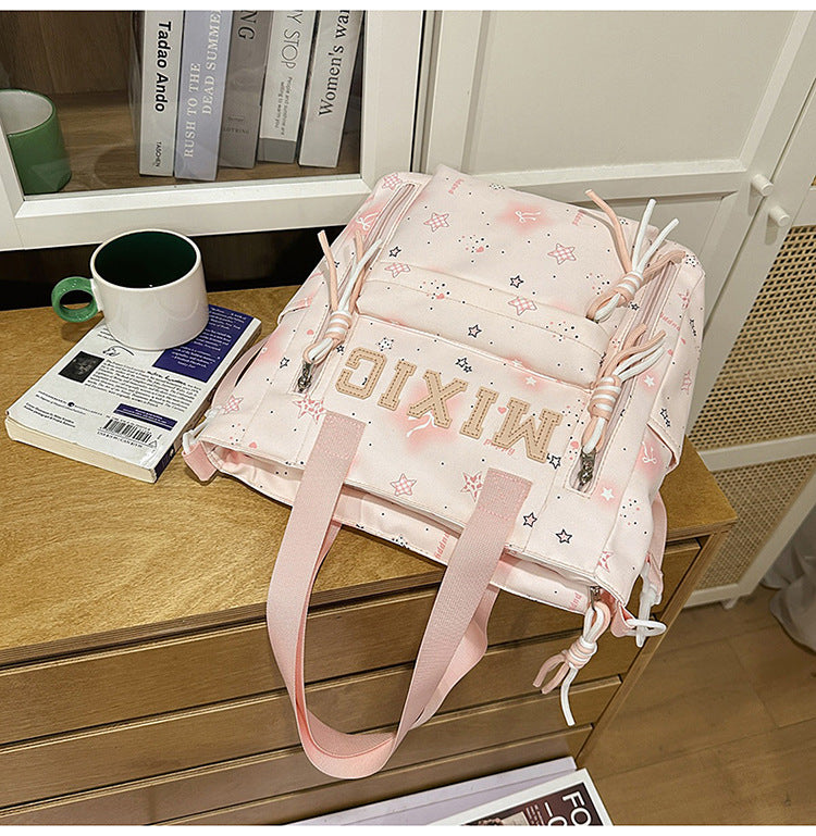 Trendy Illustrated Graphic Backpack Bowlift