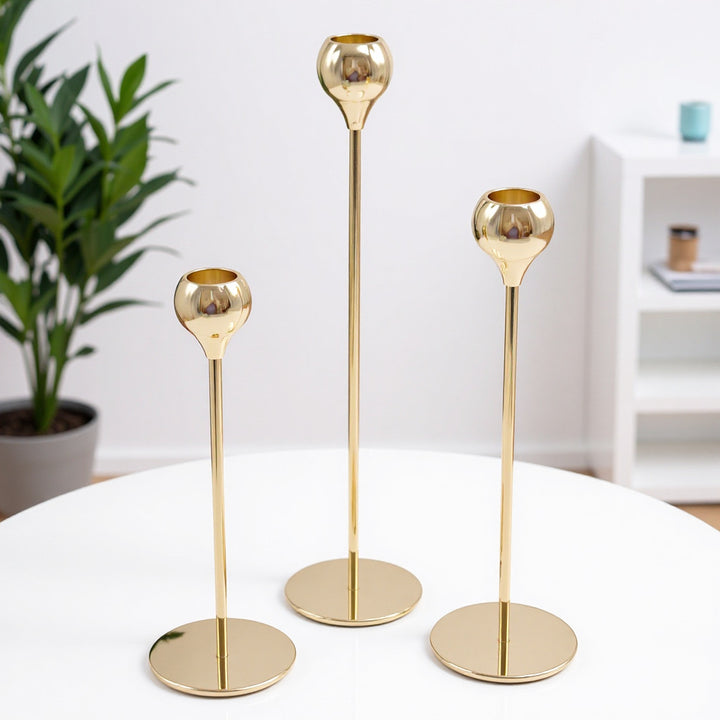 Chrome metal wig and hat display stand with weighted round base Bowlift