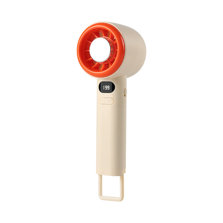 Ladies Portable Hand Fan with LCD Display Bowlift