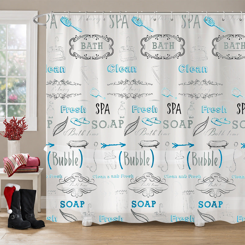 Decorative Shower Curtain Bowlift
