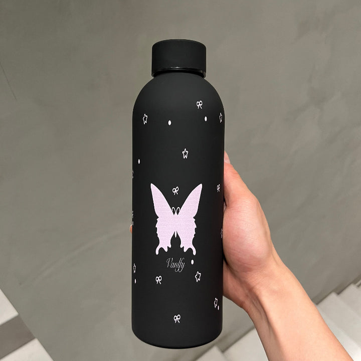 Ladies Insulated Bottle with Playful Dog Motif Bowlift