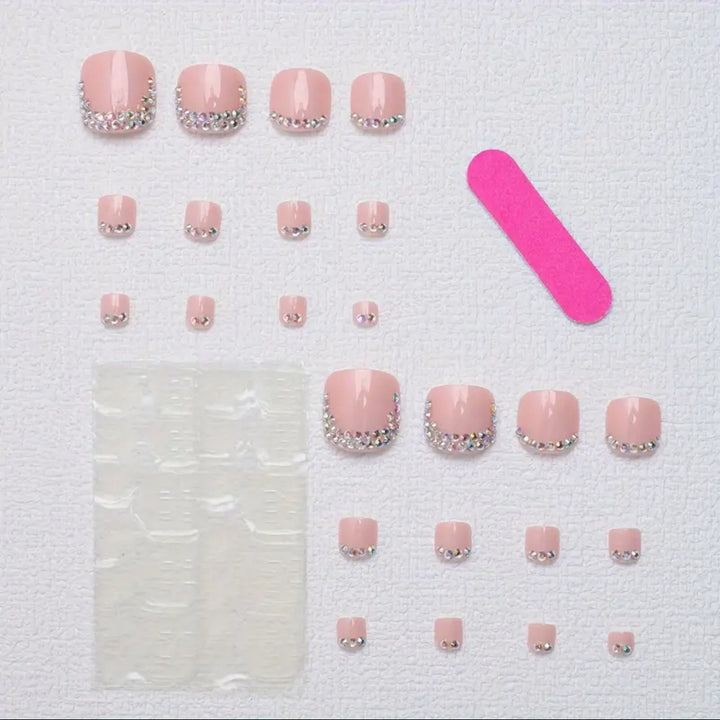 Nail art set with sparkling rhinestone decorations Bowlift