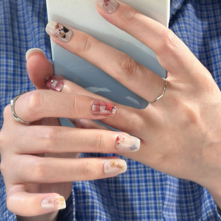 Elegant Glossy Gel Nail Extensions