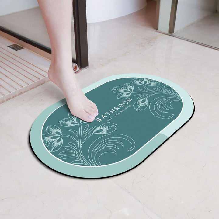 Elegant Floral Bathroom Mat Bowlift