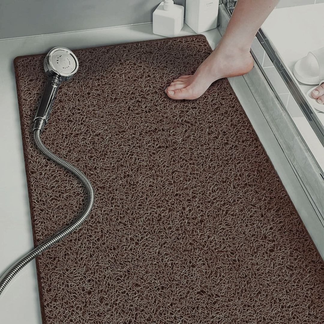 Ultra-absorbent quick-dry textured shower mat with non-slip backing Bowlift