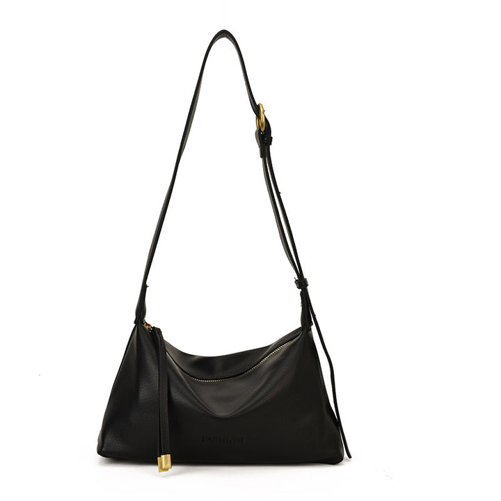Sleek Modern Leather Shoulder Bag Bowlift