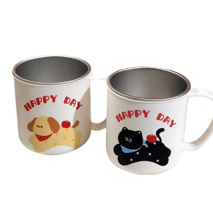 Ceramic mug with playful cat motif and cheerful inscription Bowlift