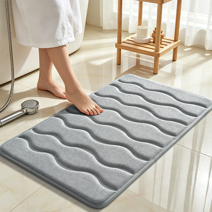 Soft Wave Design Bathroom Mat Bowlift