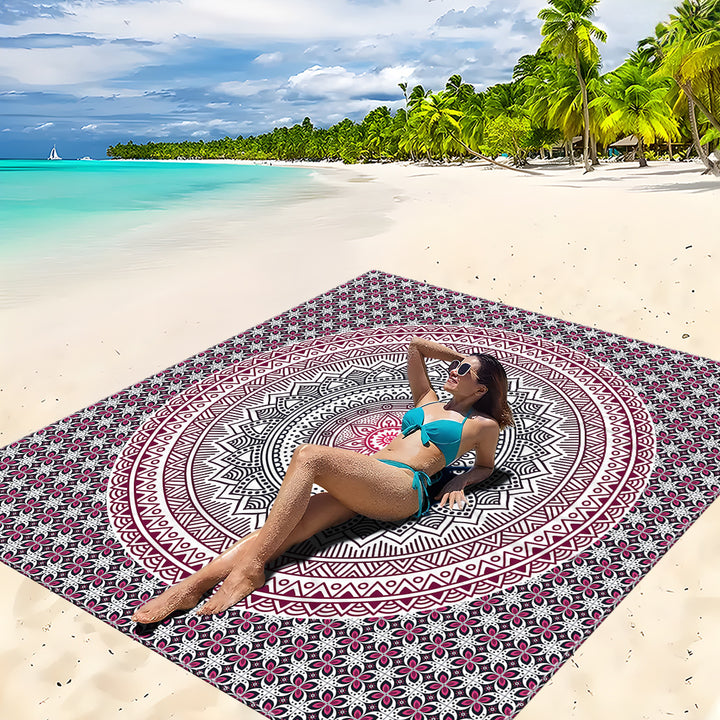 Mandala Design Beach Mat Bowlift
