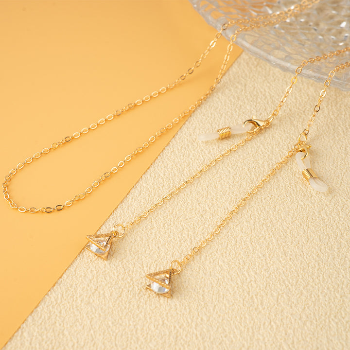 Unique Triangle Pendant Chain Necklace Bowlift