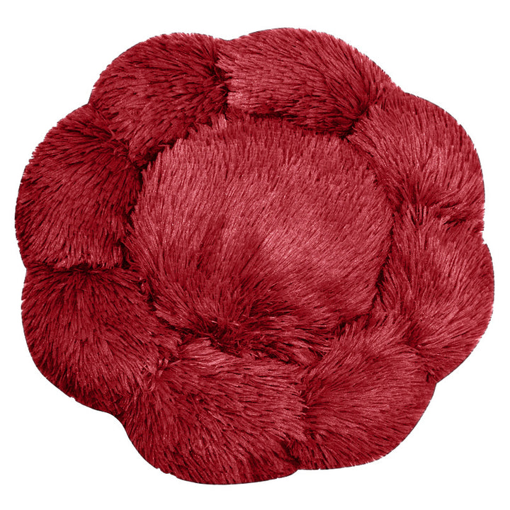 Flower-Shaped Plush Dog Bed