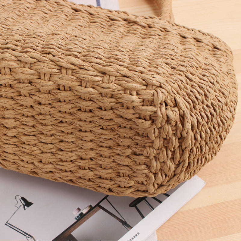 Braided Beach Bag In Modern Design Bowlift