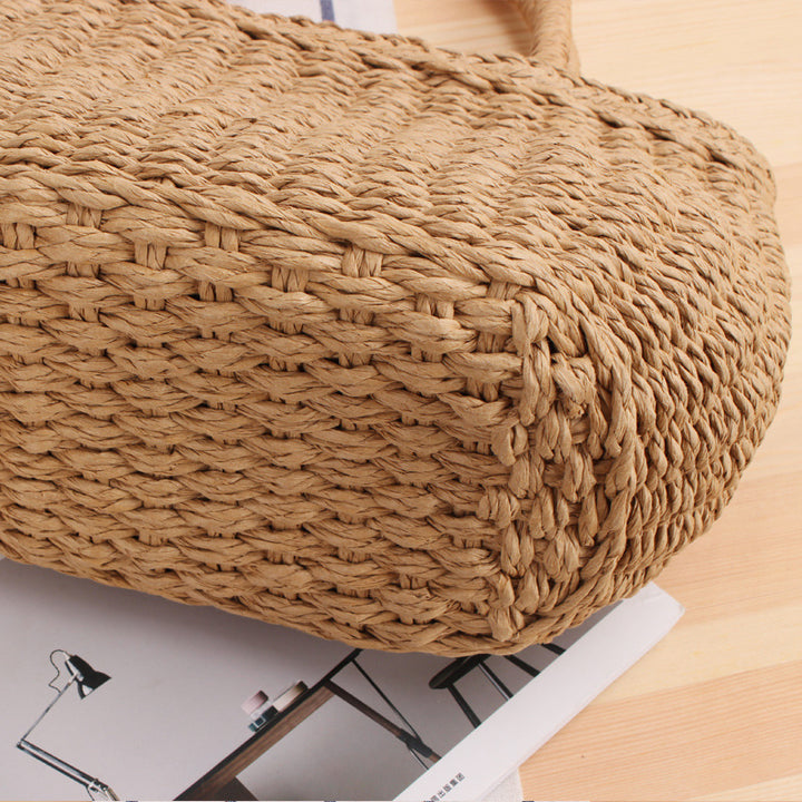 Braided Beach Bag In Modern Design Bowlift