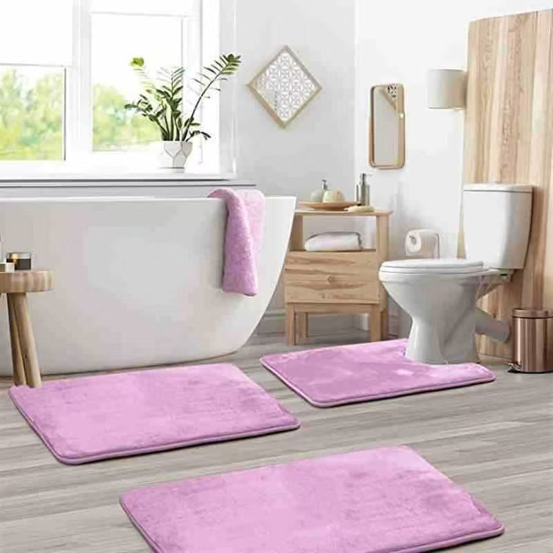 Soft Plush Bath Mat Set