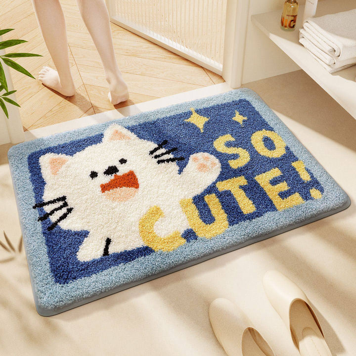 Cartoon Pony-Themed Bath Mat Bowlift