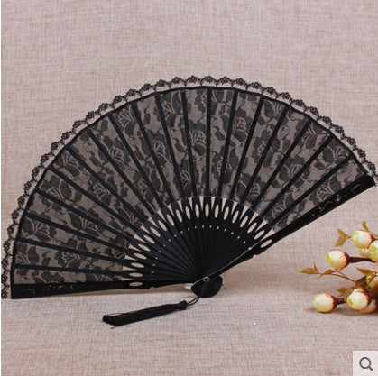 Ladies Filigree Lace Fan Bowlift