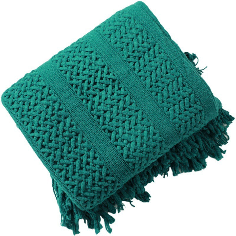 Premium Handcrafted Fringe Throw Blanket Bowlift