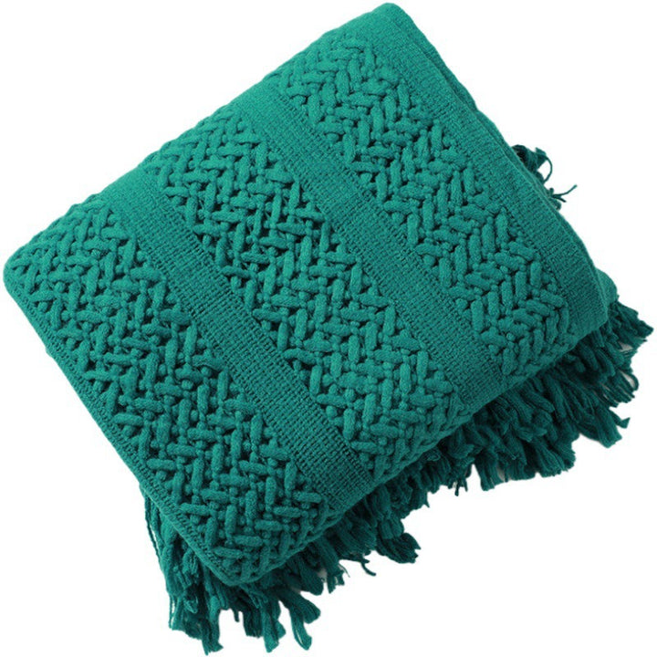 Premium Handcrafted Fringe Throw Blanket Bowlift