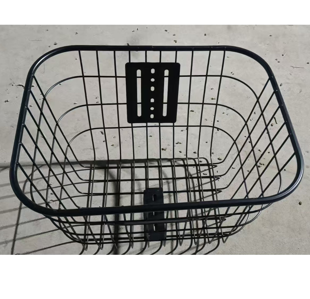 removable steel front bicycle cargo basket with universal mounting bracket Bowlift
